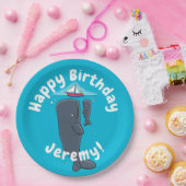 Cartoon für niedliche Wale und Segelboote Pappteller (Party)