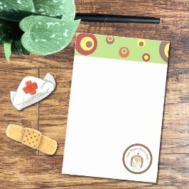 Cartoon für personalisierte Krankenschwestern und Post-it Klebezettel