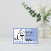 Cartoon für Reinigungsdienste Visitenkarte (Stehend Vorderseite)