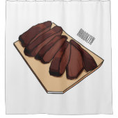 Cartoon für Rindenbrust Duschvorhang (Vorderseite)