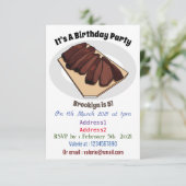 Cartoon für Rindenbrust Einladung (Stehend Vorderseite)