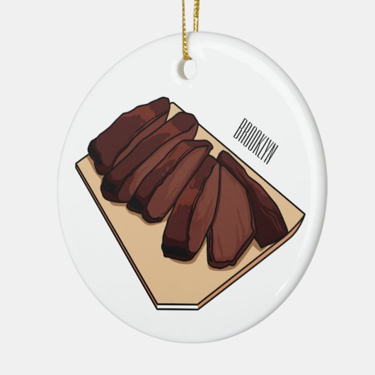 Cartoon für Rindenbrust Keramik Ornament (Links)