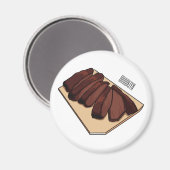 Cartoon für Rindenbrust Magnet (Vorderseite/Rückseite)