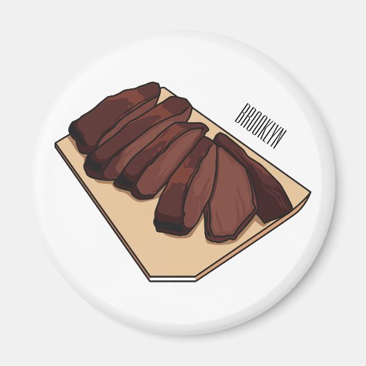 Cartoon für Rindenbrust Magnet (Vorne)