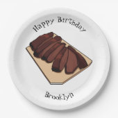 Cartoon für Rindenbrust Pappteller (Vorderseite)