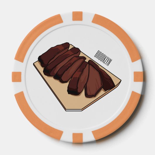 Cartoon für Rindenbrust Pokerchips (Vorderseite)
