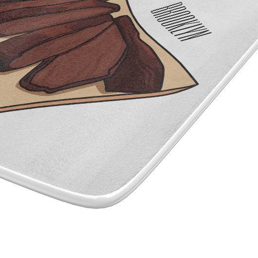 Cartoon für Rindenbrust Schneidebrett (Ecke)