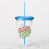 Cartoon für Rollen/Rollen Acryltrinkbecher (Vorderseite)