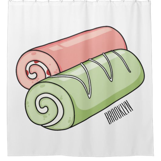 Cartoon für Rollen/Rollen Duschvorhang (Vorderseite)