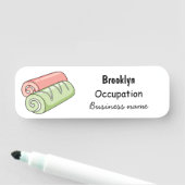 Cartoon für Rollen/Rollen Namensschild (Beispiel)