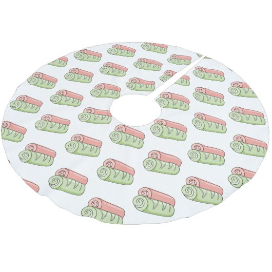 Cartoon für Rollen/Rollen Polyester Weihnachtsbaumdecke (Schrägansicht)