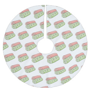 Cartoon für Rollen/Rollen Polyester Weihnachtsbaumdecke
