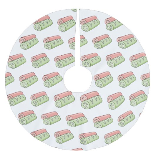 Cartoon für Rollen/Rollen Polyester Weihnachtsbaumdecke (Vorderseite)