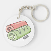 Cartoon für Rollen/Rollen Schlüsselanhänger (Rückseite)