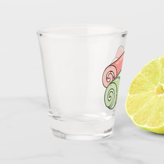 Cartoon für Rollen/Rollen Schnapsglas (Links)