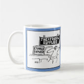 Cartoon für Schauspieler und Theatermaterial. Kaffeetasse (Links)