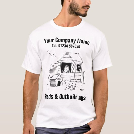 Cartoon für Schuhe und Außengebäude T-Shirt (Vorderseite)