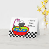 Cartoon für schwarze Labrador- und Gummiherden Karte (Gelbe Blume)