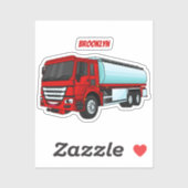 Cartoon für Tankwagen Aufkleber (Blatt)