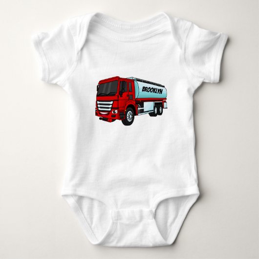 Cartoon für Tankwagen Baby Strampler (Vorderseite)