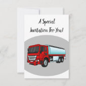 Cartoon für Tankwagen Einladung (Rückseite)