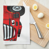 Cartoon für Tankwagen Geschirrtuch (Viertel Falte)