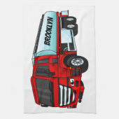 Cartoon für Tankwagen Geschirrtuch (Vertikal)