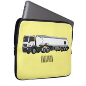 Cartoon für Tankwagen Laptopschutzhülle (Vorne Rechts)