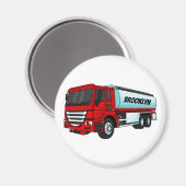 Cartoon für Tankwagen Magnet (Vorderseite/Rückseite)