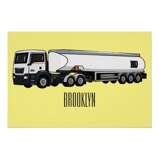 Cartoon für Tankwagen Poster (Vorderseite)