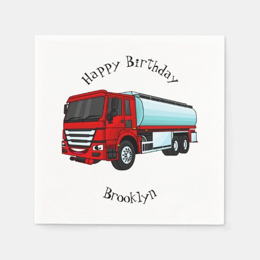 Cartoon für Tankwagen Serviette (Vorderseite)