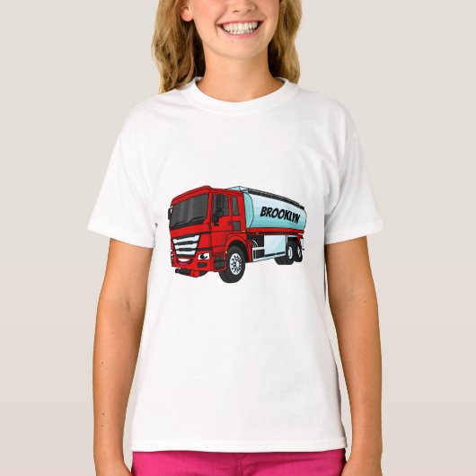 Cartoon für Tankwagen T-Shirt (Vorderseite)