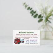 Cartoon für Tankwagen Visitenkarte (Stehend Vorderseite)