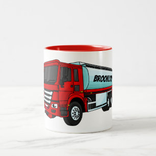Cartoon für Tankwagen Zweifarbige Tasse