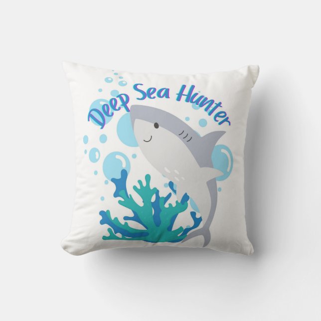 Cartoon für Tiefseejäger Kissen (Vorderseite)