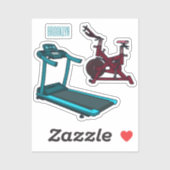 Cartoon für Treadmill und Spinnerbike Aufkleber (Blatt)