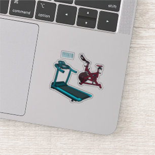 Cartoon für Treadmill und Spinnerbike Aufkleber