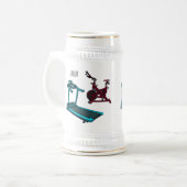 Cartoon für Treadmill und Spinnerbike Bierglas (Vorderseite Links)