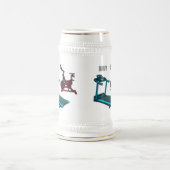 Cartoon für Treadmill und Spinnerbike Bierglas (Mittel)