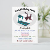 Cartoon für Treadmill und Spinnerbike Einladung (Stehend Vorderseite)