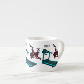 Cartoon für Treadmill und Spinnerbike Espressotasse (Vorderseite Rechts)