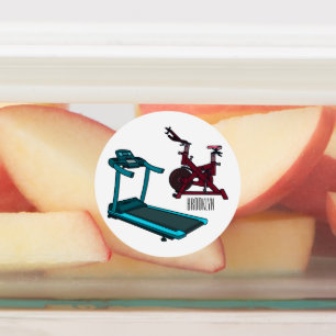 Cartoon für Treadmill und Spinnerbike Etiketten