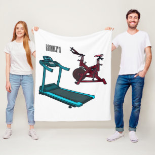 Cartoon für Treadmill und Spinnerbike Fleecedecke