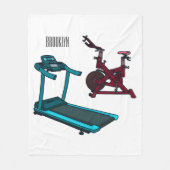 Cartoon für Treadmill und Spinnerbike Fleecedecke (Vorderseite)