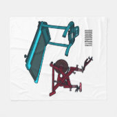 Cartoon für Treadmill und Spinnerbike Fleecedecke (Vorderseite (Horizontal))