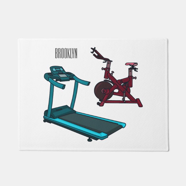 Cartoon für Treadmill und Spinnerbike Fußmatte (Vorderseite)