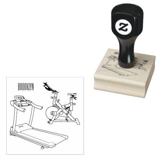 Cartoon für Treadmill und Spinnerbike Gummistempel (Stempel)