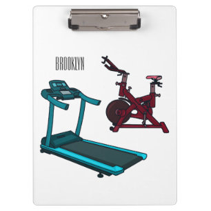 Cartoon für Treadmill und Spinnerbike Klemmbrett