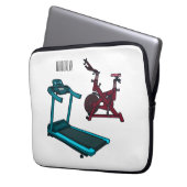 Cartoon für Treadmill und Spinnerbike Laptopschutzhülle (Vorderseite Links)