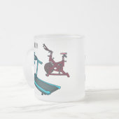 Cartoon für Treadmill und Spinnerbike Mattglastasse (Vorderseite Links)